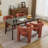 Modern Upholstered Dining Arm Chair, Solid Wood Frame-1401967619