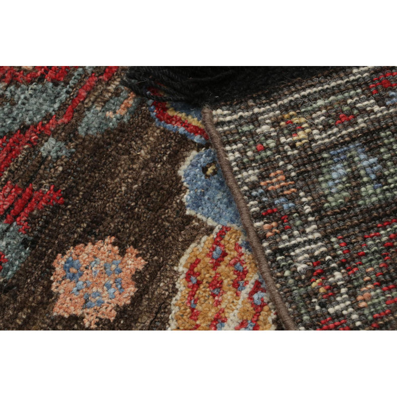 Burano Hand Knotted Wool Animal Print Area Rug, Rectangle 6' x 9'