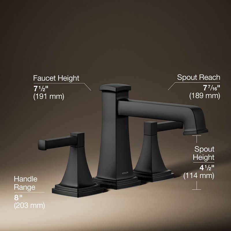 Riff Bath Faucet Trim, Matte Black