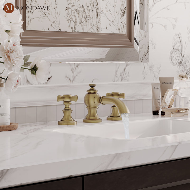 2-handle Bathroom Faucet, Gold