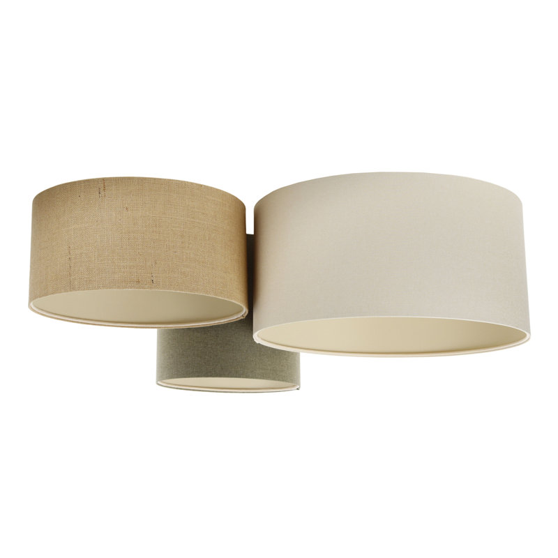 Avaughn Flush Mount, Light Brown/Grey/White