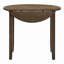 Table de salle à manger ronde 3 pièces et chaises d'appoint rembourrées en cuir synthétique