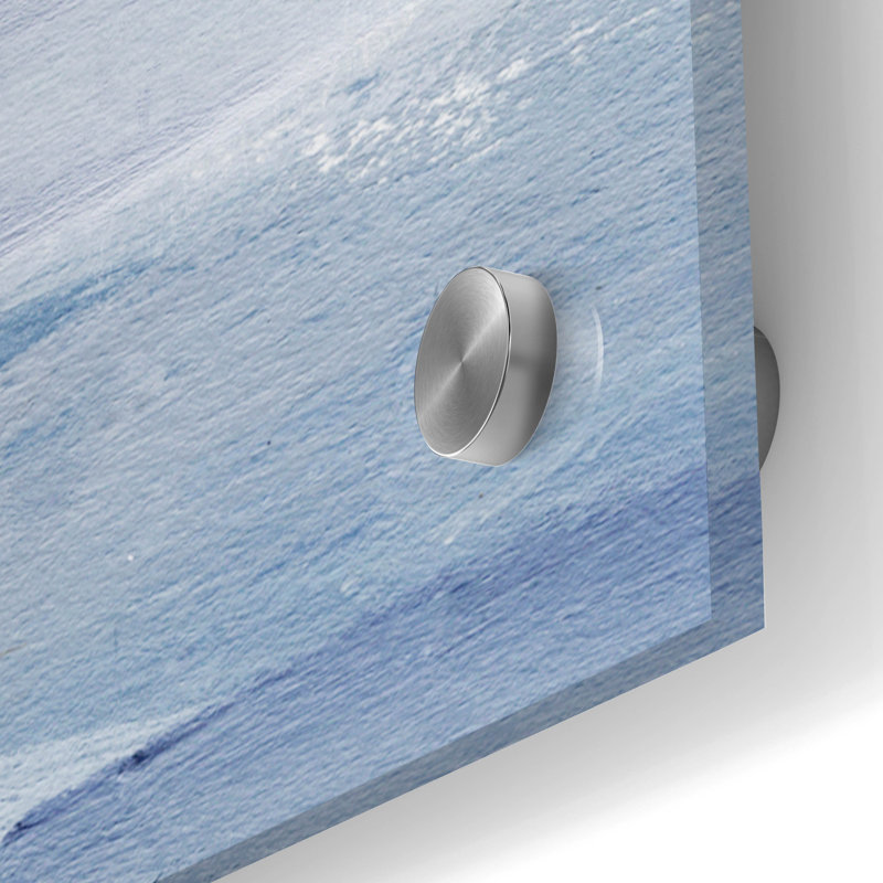  «Calm Blue Coast 2» par Annie Warren, art mural en verre acrylique, 24 po x 36 po, H 36 po x l 24 po