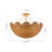 3-Light Rattan Flower-Shape Semi-Flush Mount
