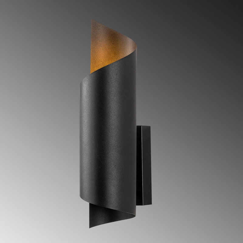 Modern Black Wall Lamp, Industrial Design, 13.8 x 6.3 x 13.8 inches | Durable Iron Body, E27 Socket (Max 40W) | IP20 Rated, Perfect for Scandinavian & Novelty Decor | Stylish Lighting for Living Room, Bedroom, or Office Spaces