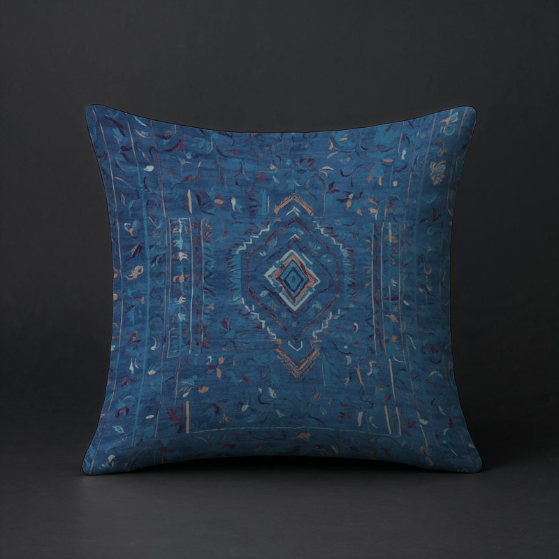 Coussin décoratif intérieur / extérieur gris Modern Modern, Carré 16 po, Gris / beige / gris clair abstrait 2