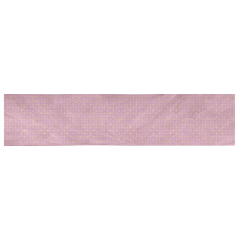 Chemin de table Avicia, 90 po x 16 po, Polyester, Rose / Vert