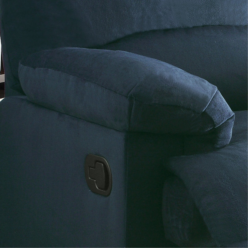Fauteuil inclinable avec accoudoirs coussinés, Bleu