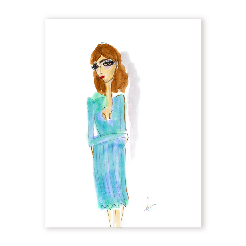 'The Actress' Framed Print Wall Art, 16" H x 12" W x 1.5" D, Wrapped Canvas, Does Not Apply