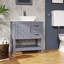 Meuble-lavabo gris 30 po avec miroir et plateau seulement