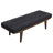 Grey And Oak Tufted Bench