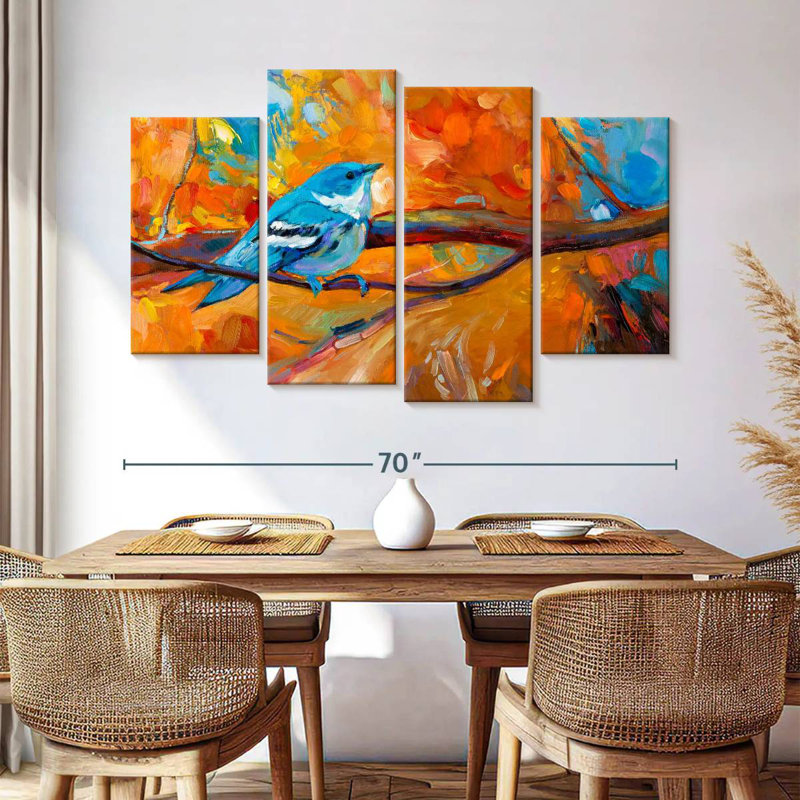 Brampt Bluebird In Autumn, 42" H x 68" W