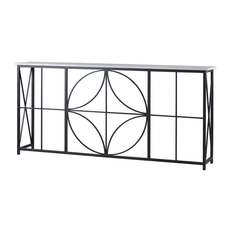 Console Dunwoody, Dos plat, Marbre de Carrare
