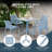 4-Person Outdoor Square Dining Set-1803354434