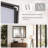 40x36 Inch Oversized Modern Rectangle Bathroom Mirror with Black Frame