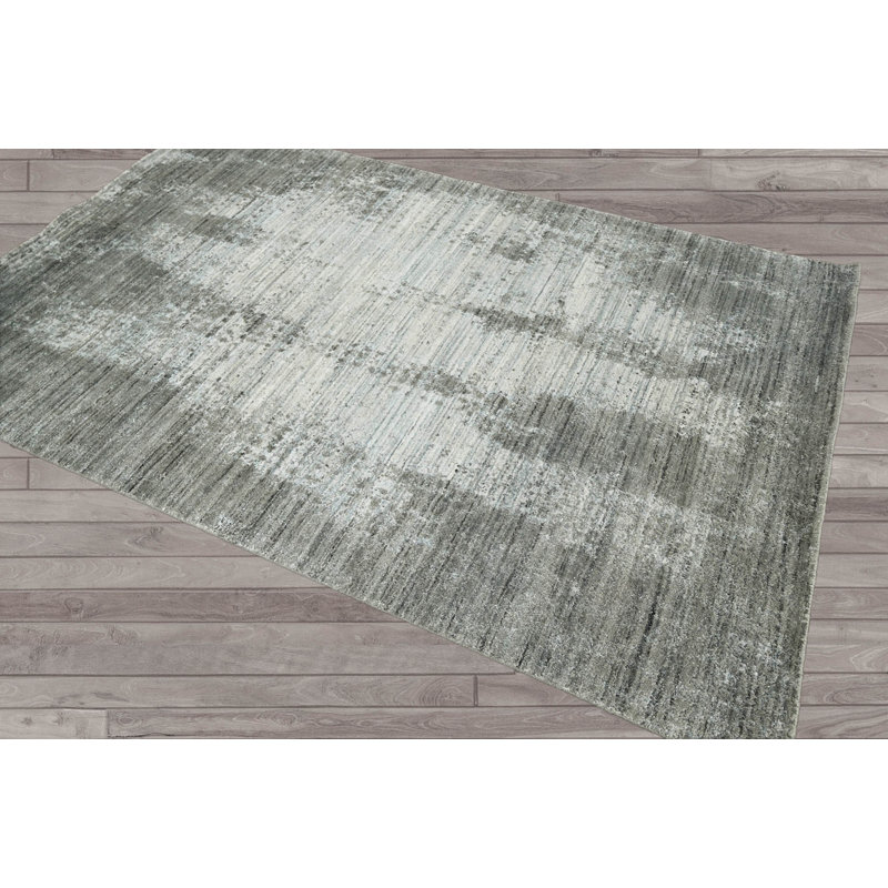 Tapis rectangulaire en laine 5 pi 1 po x 7 pi 10 po One-of-a-Kind Rectangle Kinzli