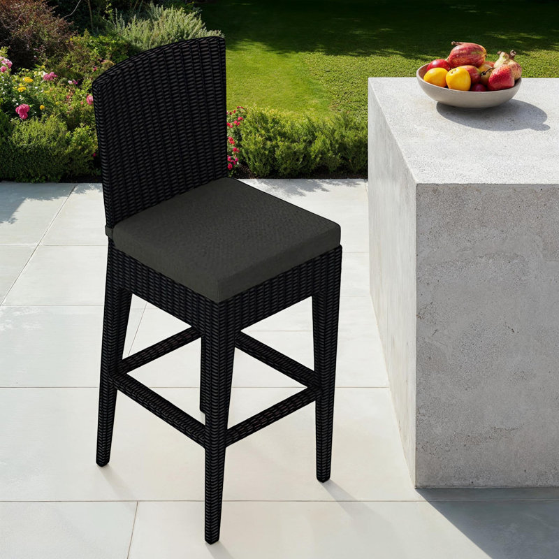 Tabouret de bar Kaneb, Toile Sunbrella® naturel, 28.75" H
