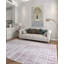 Tapis lavable à motif géométrique en polyester à motif géométrique de couleur gris Provincial (TRKMN.81)-175858001