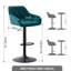 Kafka Velvet Upholstered Adjustable Swivel Bar Stools-2117598942