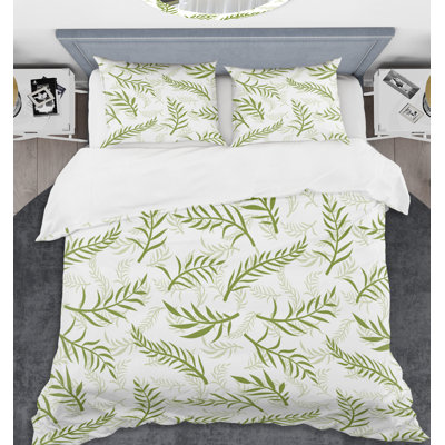 Ensemble de housse de couette style Mid-Century Tropical Botanicals I