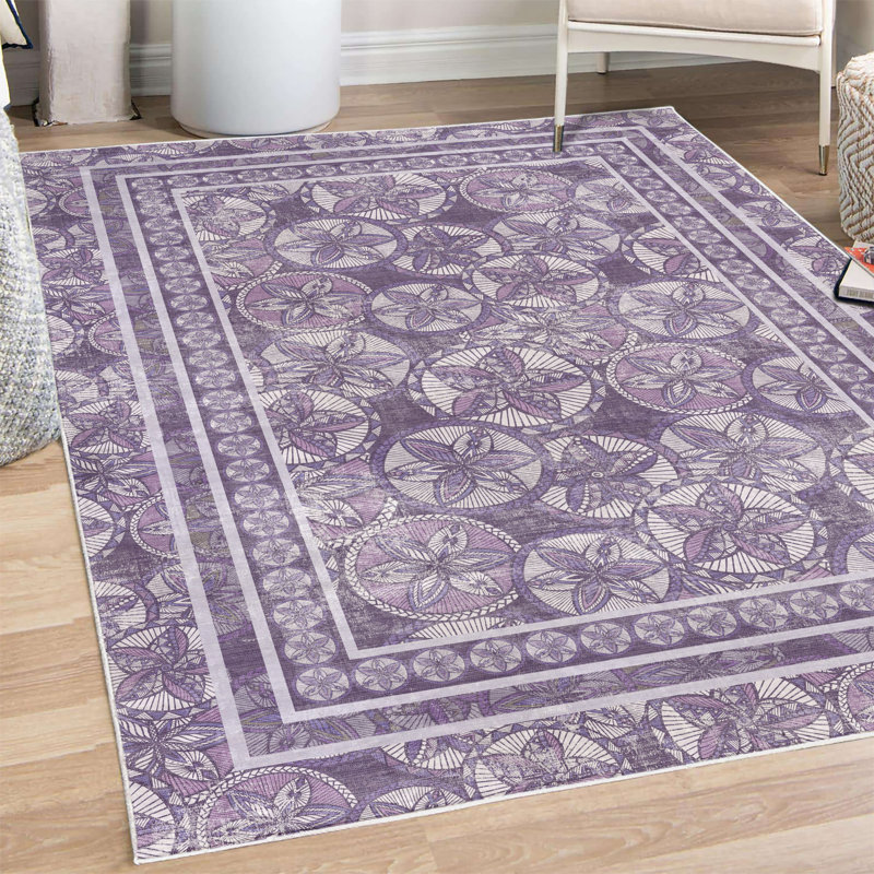 Tapis décoratif floral Ambesonne pour chambre à coucher et dortoir, Rectangle 2 pi 6 po x 5 pi