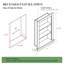 Armoire murale rectangulaire encastrée en bois massif l 17 po x P 5,6 po x H 26 po-325988755