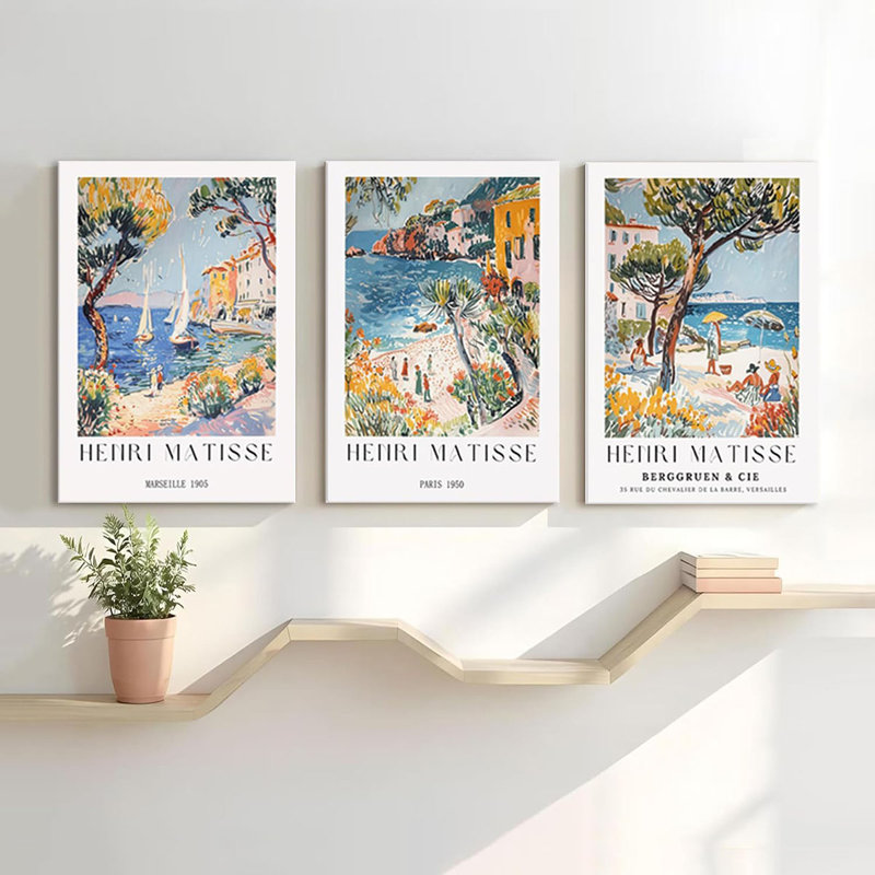 3 Piece Wrapped Canvas Print, 60 cm H x 120 cm W