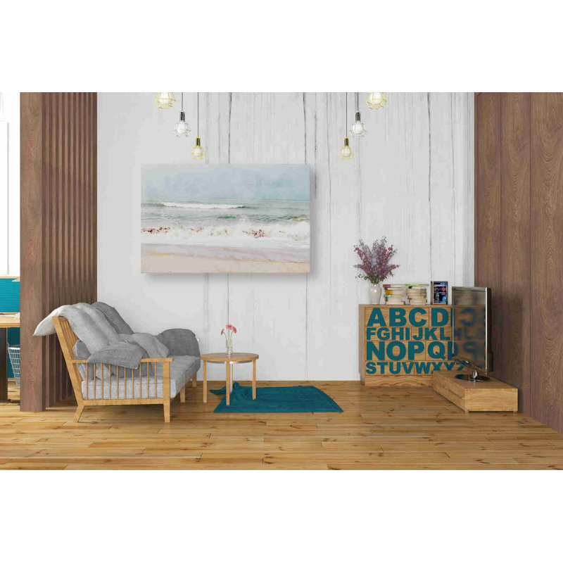 «Pastel Waves Landscape» par Linda Woods, art mural sur toile, H 26 po x l 40 po x P 1,25 po