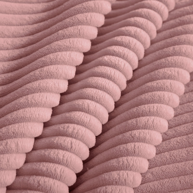 Canapé sans accoudoirs avec coussin Velours côtelé Martha - Rose, Pink