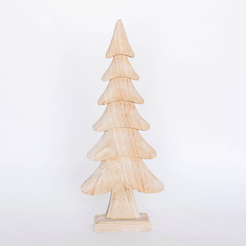 Figurine d'arbre naturel sculpté,  Brun, H 16,5 po x l 3 po x P 2,5 po