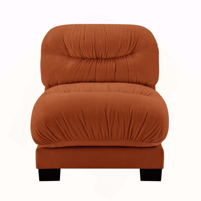Flora Armless Sofa Chenille- Orange