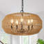 Luminaire suspendu 7,9 po, rotin, brun