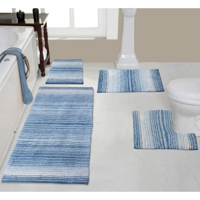 Tapis pour salle de bain 100% coton avec envers en latex