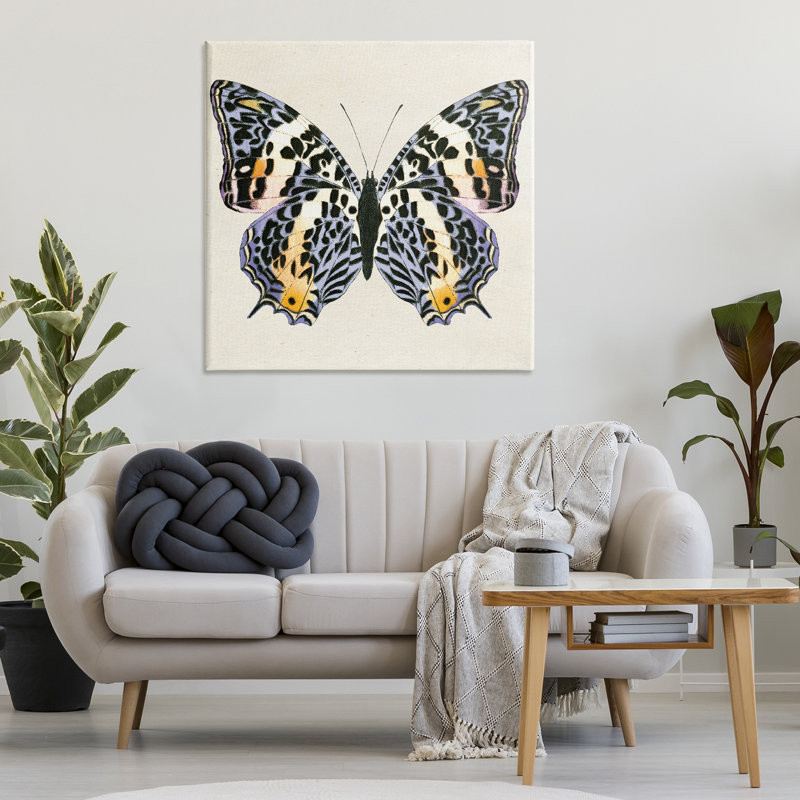 Art mural toile mouchetée, papillon par Susan Arnot bp-697_CN, H 36 po x l 36 po