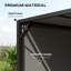 Outsunny 3 X 3 Meters Pergola with Sliding Roof Steel Frame Charcoal Grey