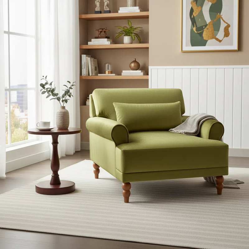 Fauteuil Velvet Grand Vintage avec support ergonomique et pieds à colonnes romaines, Green