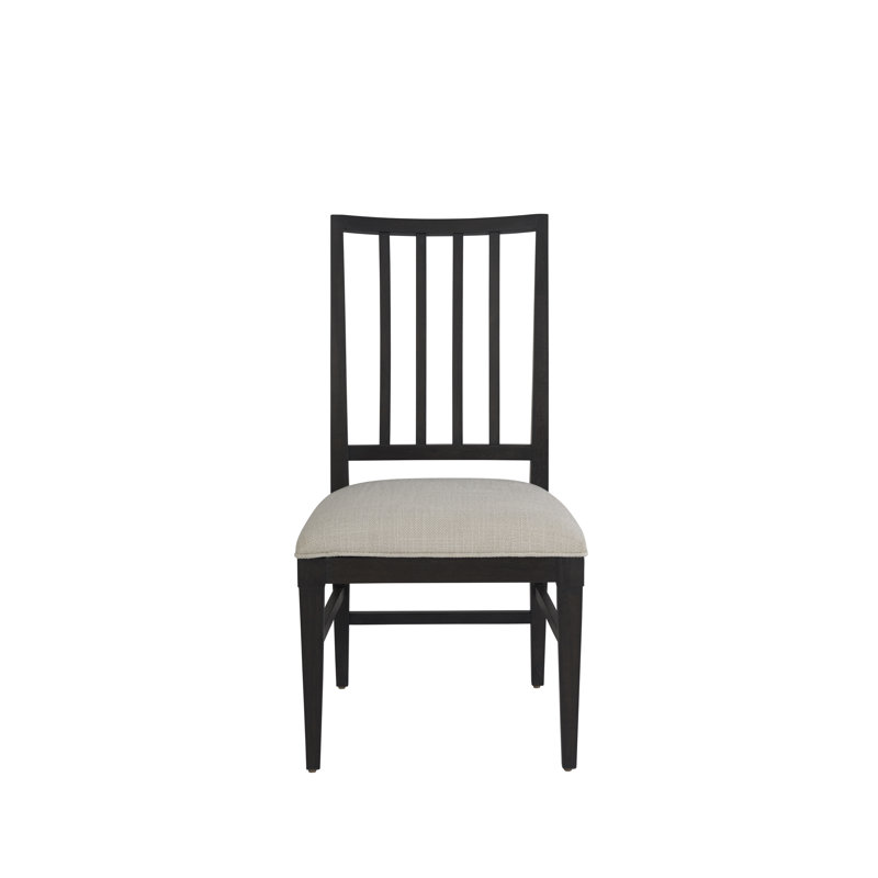 Coalesce Solid Wood Slat Back Side Chair, Black