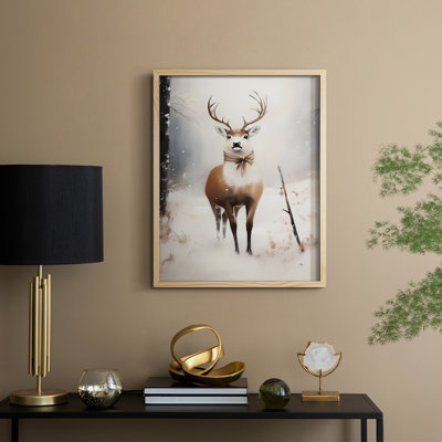 «Christmas Holiday Art», série 2-CLXIV, reproduction encadrée - bois massif