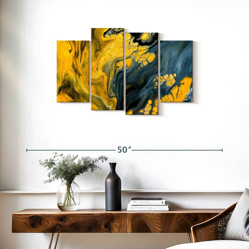 Avery Marbled Abstract, 22" H x 36" W