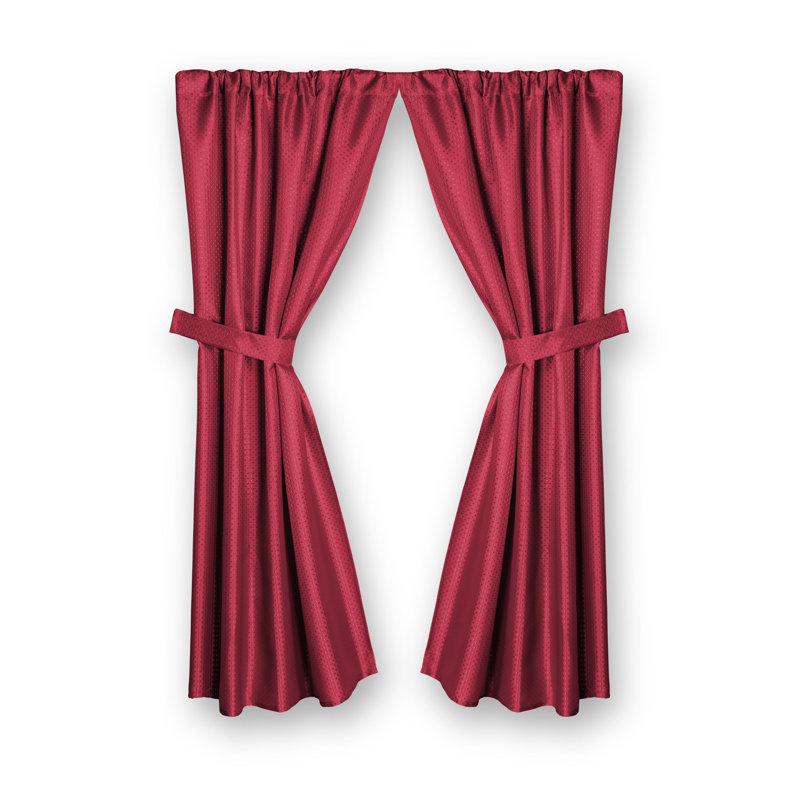 Fathma Blackout Curtain Pair, Burgundy