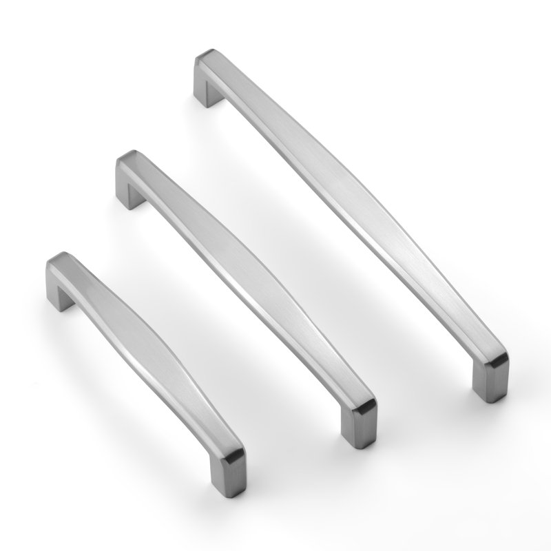 Nouvelle collection de poignées de tiroir à poignées arquées 3,75 po 5 po 6,3 po, 5", Nickel satiné