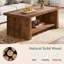 Solid Wood Trestle Coffee Table with Storage