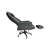 Squared Faux Leather Reclining Office Chair with Footrest