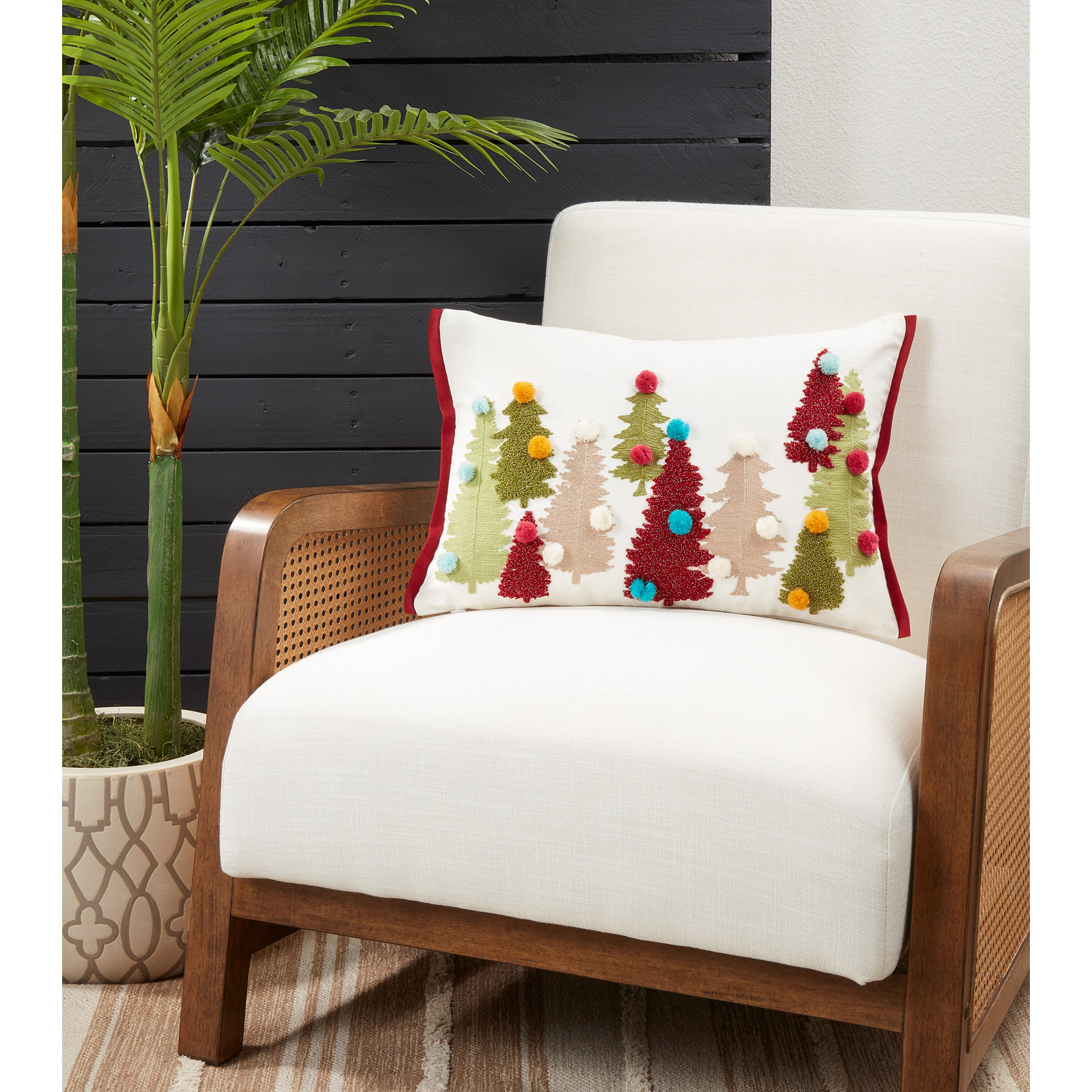 Noelani Collection Cotton Throw Pillow, Polyester/Polyfill