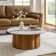 Randy 36"W Modern Natural Marble Coffee Table