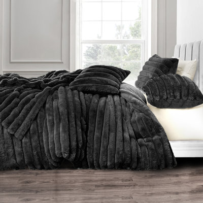 Polyester Solid Colour Duvet Cover Set