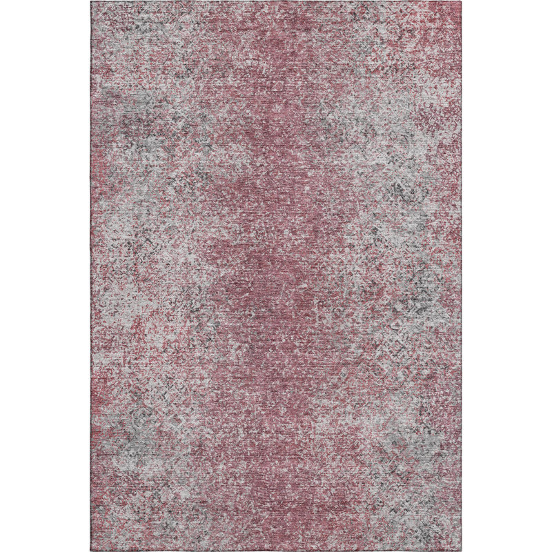 Premium Machine Washable Prisco Merlot Rug, Rectangle 3' x 5'