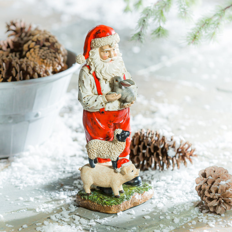 Farmhouse Santa Statuary