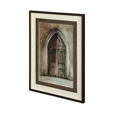 Door I a Hand Embelished Textured Framed Art Print Matted under Glass