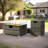 32" Propane Gas Fire Pit Table With Propane Tank Cover 2-Pieces, 50000 BTU Rectangular Steel Fire Pit With Beautiful Wicker Base For Outside Garden-1711540450
